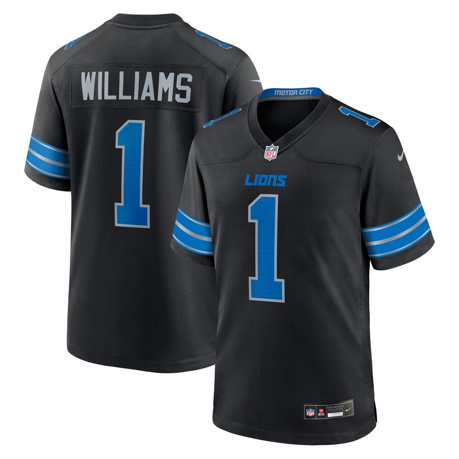 Men's Detroit Lions Jameson Williams Nike Black 2nd Alternate Game Player Jersey - Puhuasuan