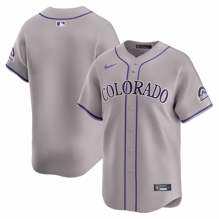 Men's Colorado Rockies  Nike Gray Road Limited Jersey - Puhuasuan