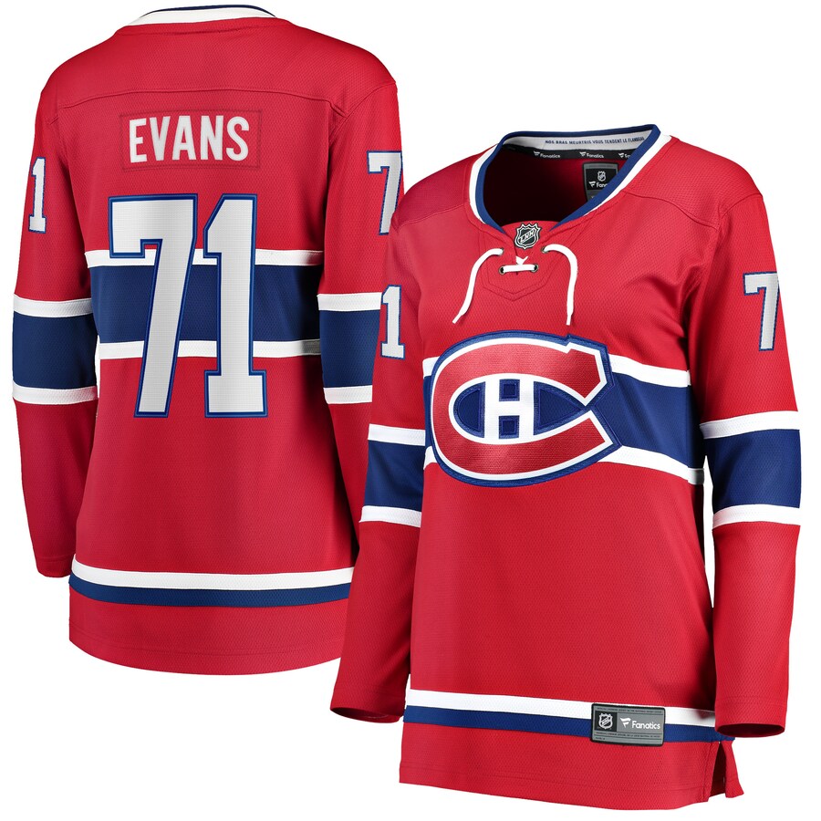 Women's Montreal Canadiens Jake Evans Fanatics Branded Red Home Breakaway Player Jersey - Puhuasuan