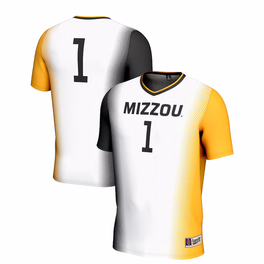 Unisex GameDay Greats #1 White Missouri Tigers  Lightweight Women's Soccer Jersey - Puhuasuan