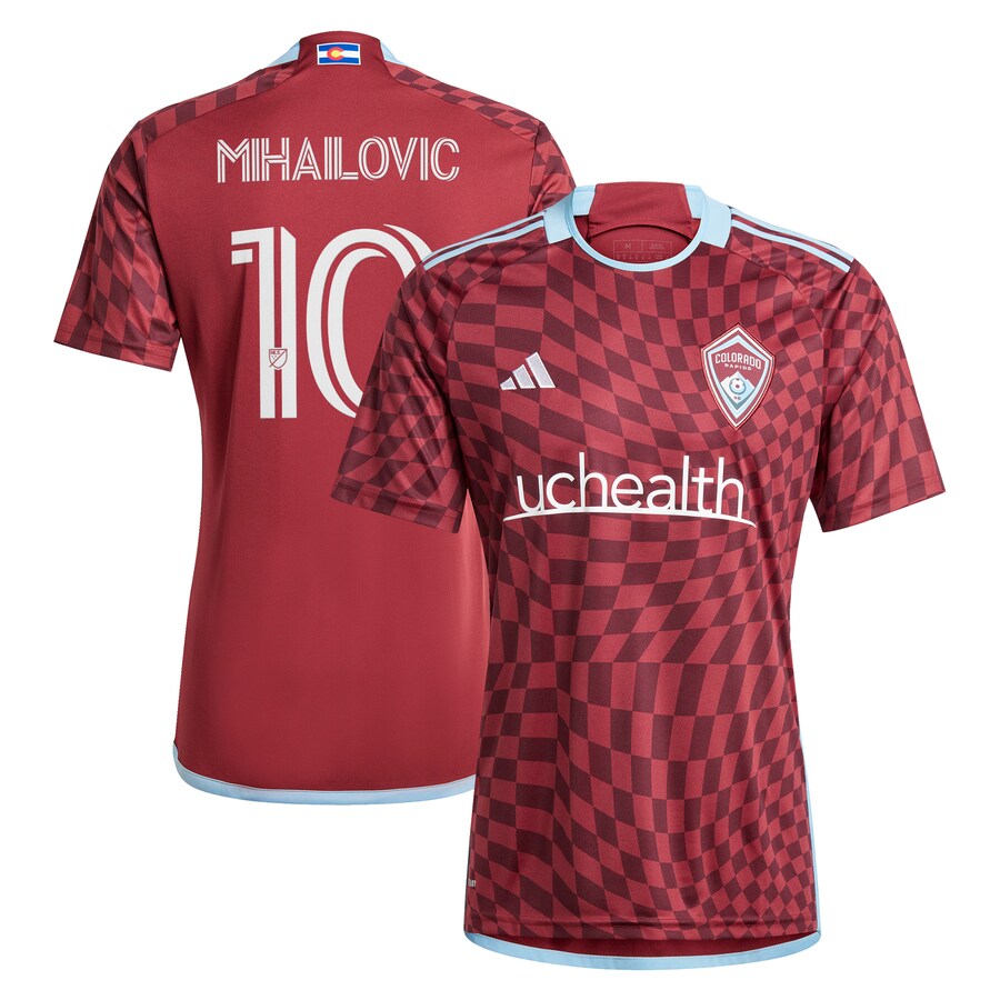 Men's Colorado Rapids Djordje Mihailovic adidas Burgundy 2024 One Flag Kit Replica Player Jersey - Puhuasuan