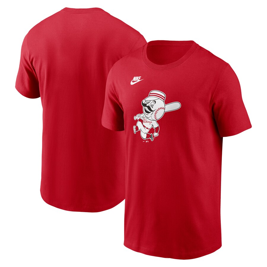 Men's Cincinnati Reds Nike Red Cooperstown Collection Team Logo T-Shirt - Puhuasuan