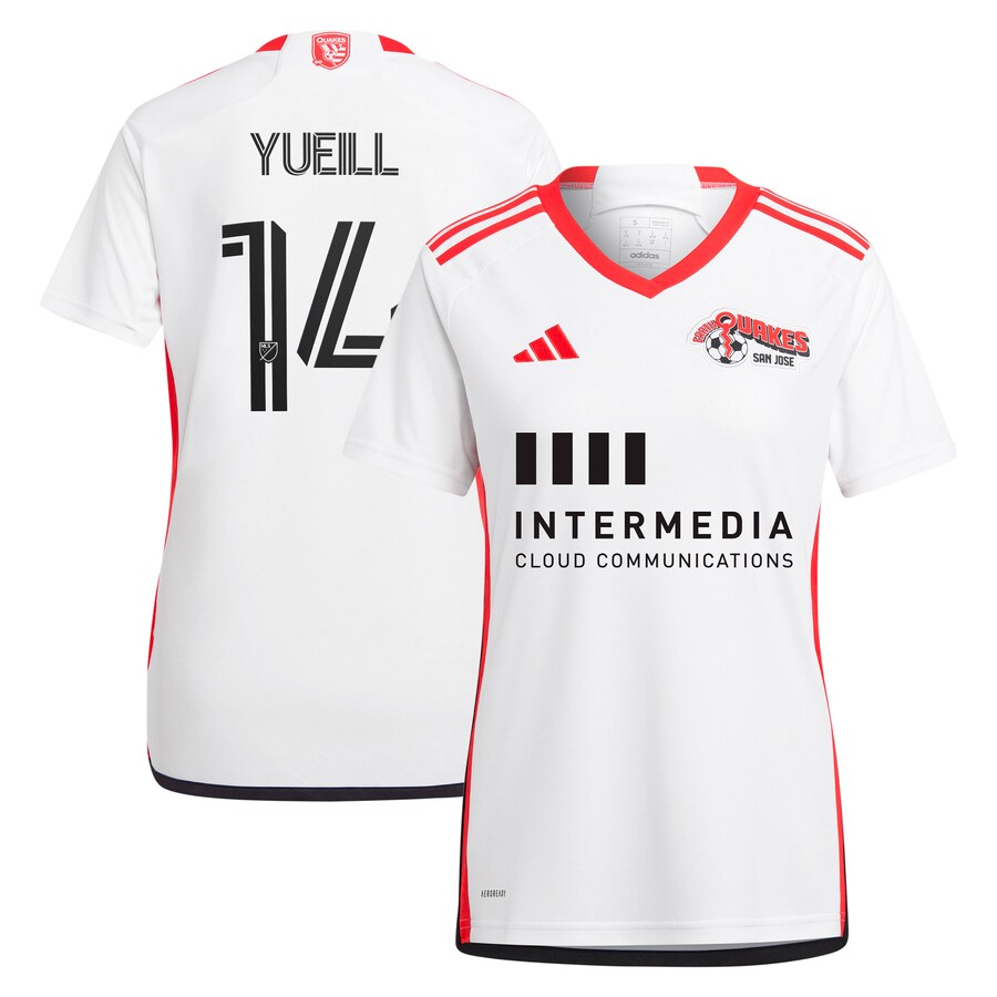Women's San Jose Earthquakes Jackson Yueill adidas White 2024 The 50 Kit Replica Player Jersey - Puhuasuan