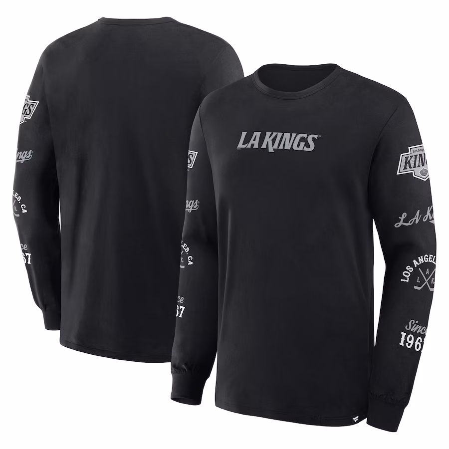 Men's Los Angeles Kings Fanatics Black Boxed In Legacy Long Sleeve T-Shirt - Puhuasuan