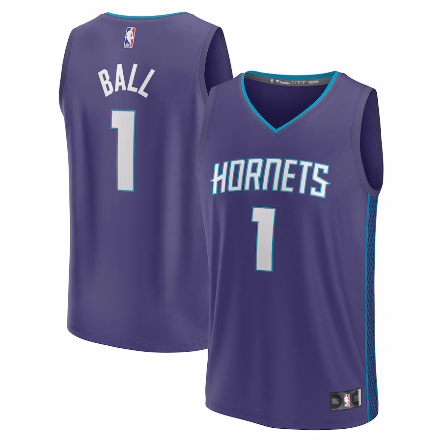 Men's Charlotte Hornets LaMelo Ball Fanatics Purple Fast Break Replica Player Jersey - Statement Edition - Puhuasuan