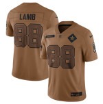 Men's Dallas Cowboys #88 CeeDee Lamb 2023 Brown Salute To Service Limited Football Stitched Jersey - Puhuasuan