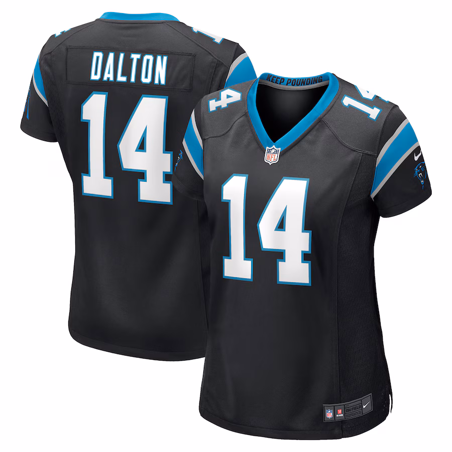 Women's Carolina Panthers Andy Dalton Nike Black Game Player Jersey - Puhuasuan