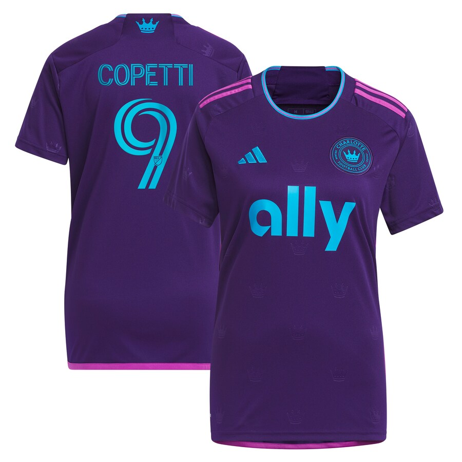 Women's Charlotte FC Enzo Copetti adidas Purple 2023 Crown Jewel Kit Replica Jersey - Puhuasuan