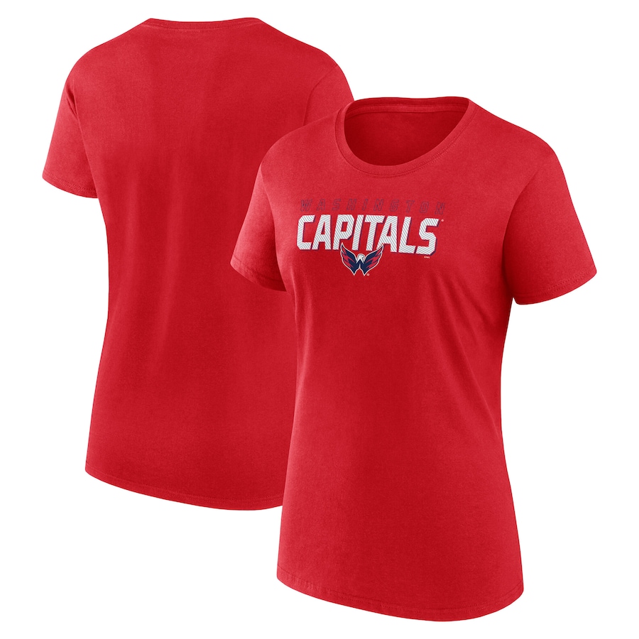 Women's Washington Capitals Red Launch Scoop Neck T-Shirt - Puhuasuan