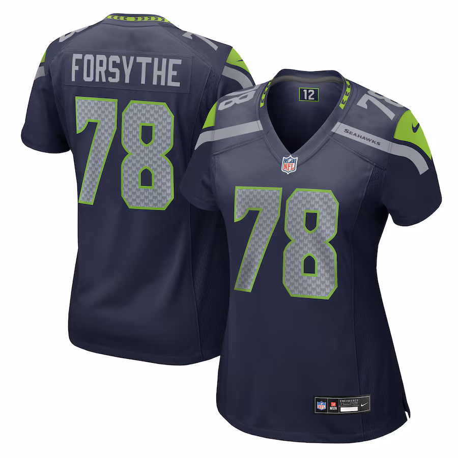 Women's Seattle Seahawks Stone Forsythe Nike College Navy Team Game Jersey - Puhuasuan