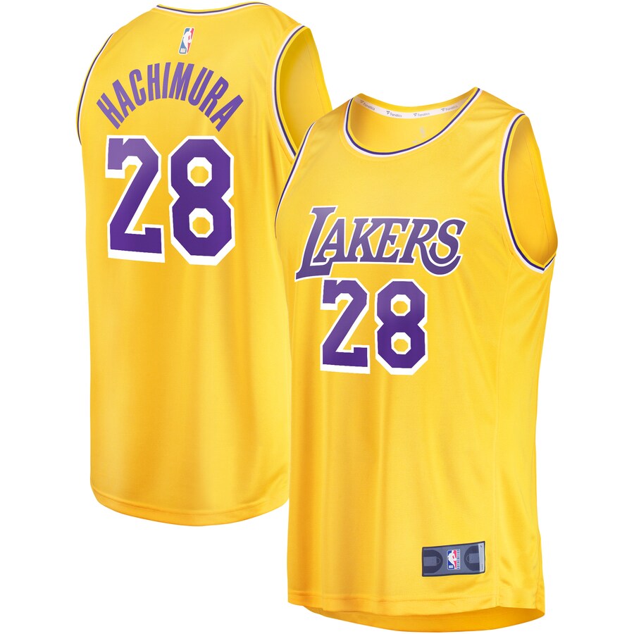 Youth Los Angeles Lakers Rui Hachimura Fanatics Gold Fast Break Player Jersey - Icon Edition - Puhuasuan