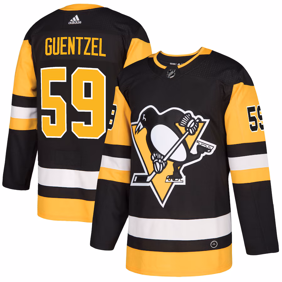 Men's Pittsburgh Penguins Jake Guentzel adidas Black Authentic Player Jersey - Puhuasuan