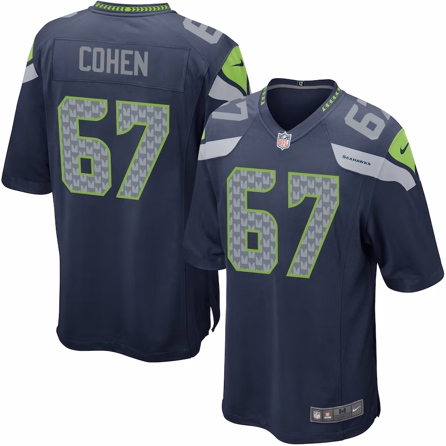Nike Youth Seattle Seahawks Landon Cohen Team Color Game Jersey - Puhuasuan