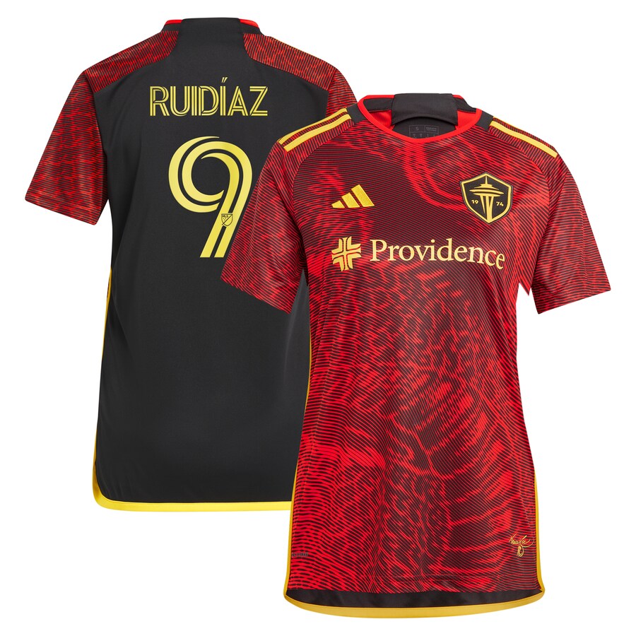 Women's Seattle Sounders FC Raul Ruidiaz adidas Red 2024 The Bruce Lee Kit Replica Player Jersey - Puhuasuan