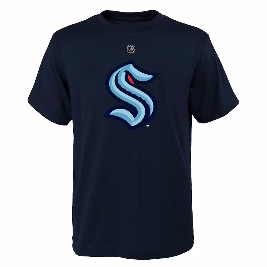 Youth Seattle Kraken Deep Sea Blue Primary Logo T-Shirt - Puhuasuan