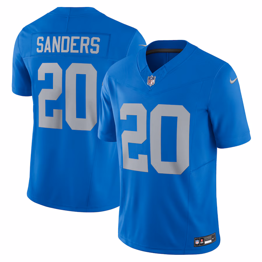 Men's Detroit Lions Barry Sanders Nike Blue Vapor F.U.S.E. Alternate Limited Jersey - Puhuasuan