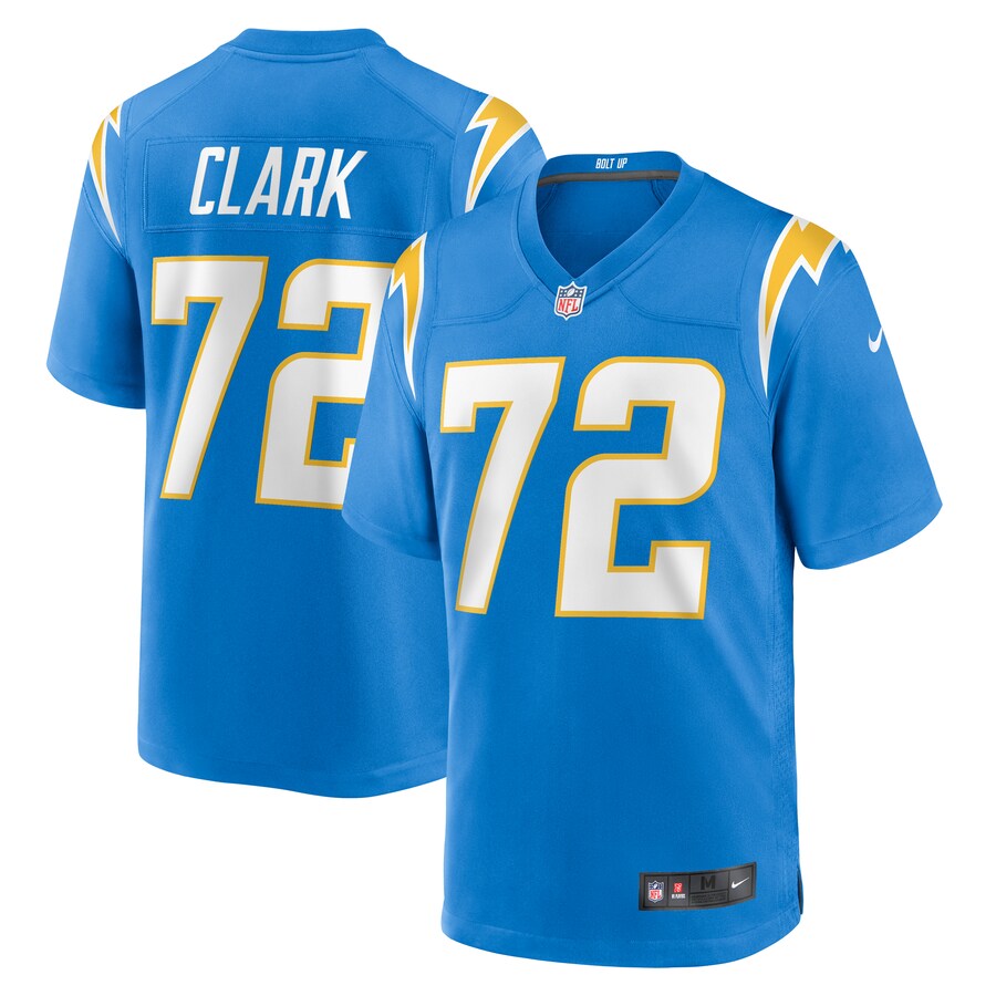 Men's Los Angeles Chargers Jerrod Clark Nike  Powder Blue Team Game Jersey - Puhuasuan