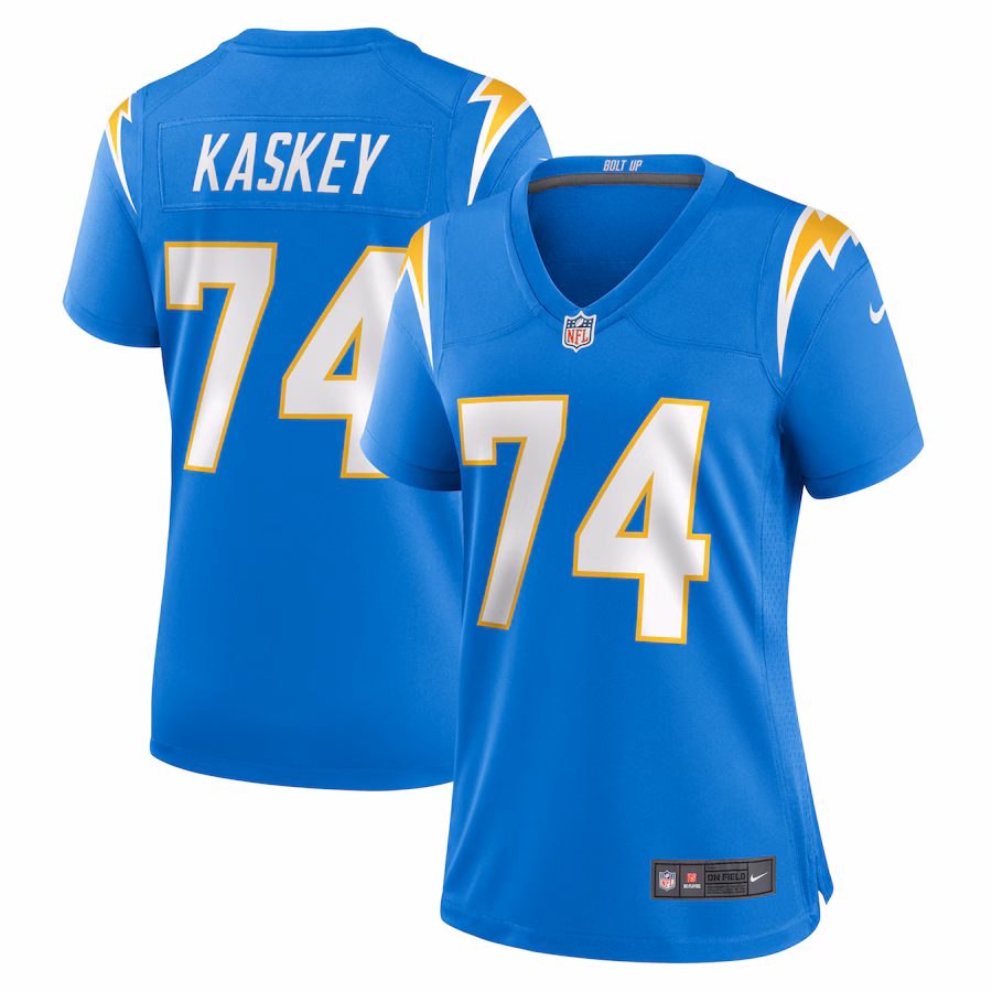 Women's Los Angeles Chargers Matt Kaskey Nike Powder Blue Team Game Jersey - Puhuasuan