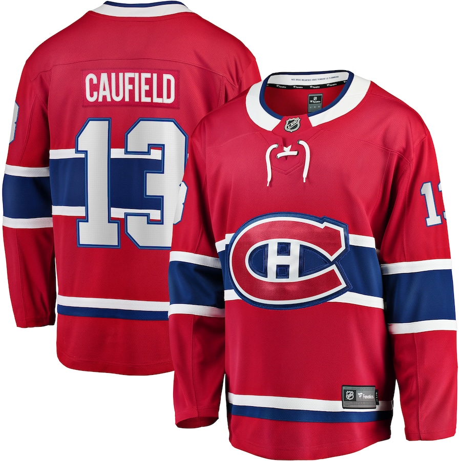 Men's Montreal Canadiens Cole Caufield Fanatics Red Home Premier Breakaway Player Jersey - Puhuasuan