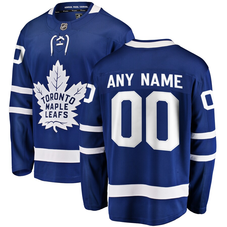 Men's Toronto Maple Leafs Fanatics Branded Blue Home Breakaway Custom Jersey - Puhuasuan
