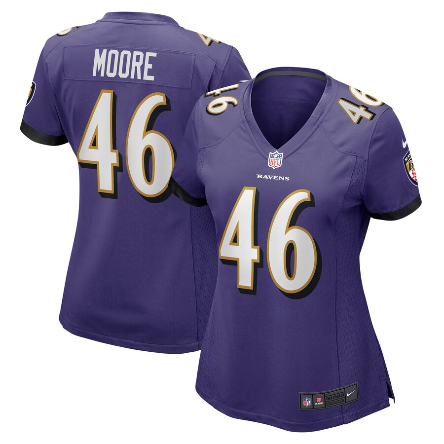 Women's Baltimore Ravens Nick Moore Nike Purple Game Player Jersey - Puhuasuan