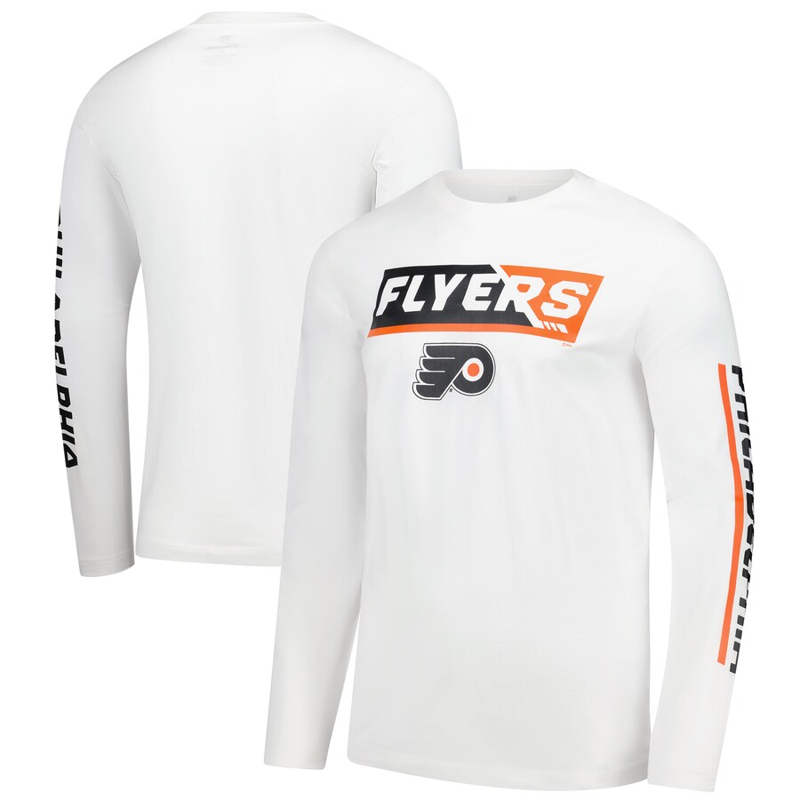 Men's Philadelphia Flyers Fanatics White Long Sleeve T-Shirt - Puhuasuan