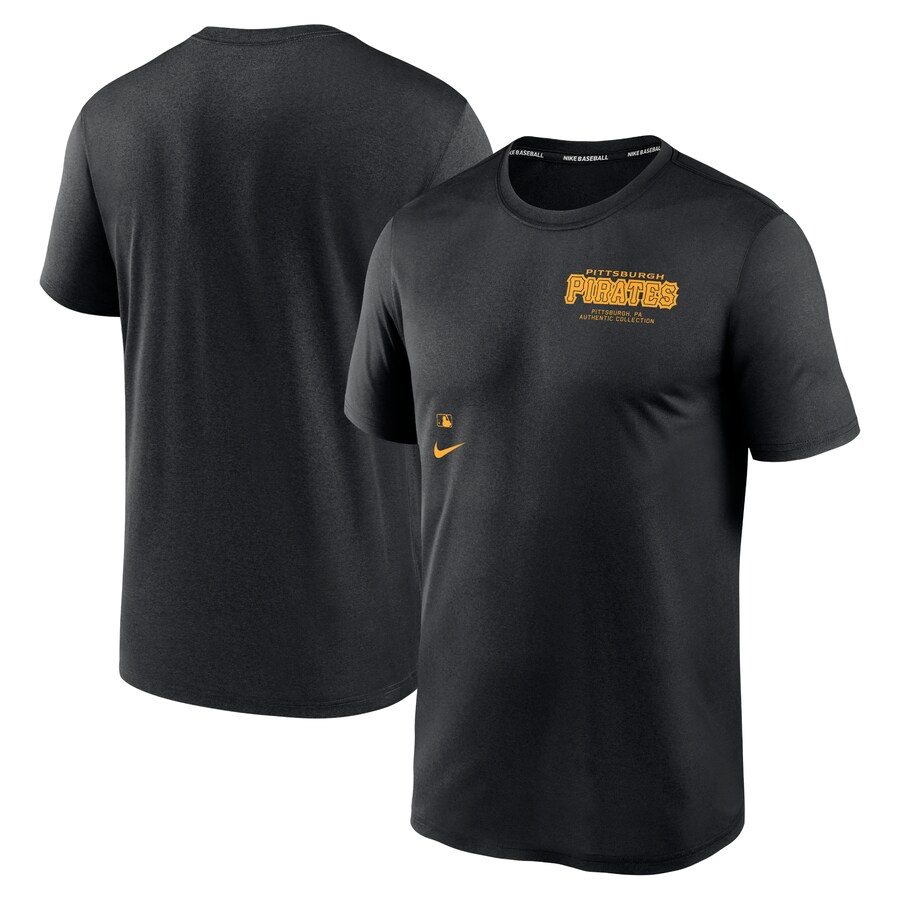 Men's Pittsburgh Pirates Nike Black Authentic Collection Early Work Tri-Blend Performance T-Shirt - Puhuasuan