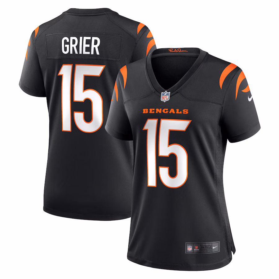 Women's Cincinnati Bengals Will Grier Nike  Black Team Game Jersey - Puhuasuan