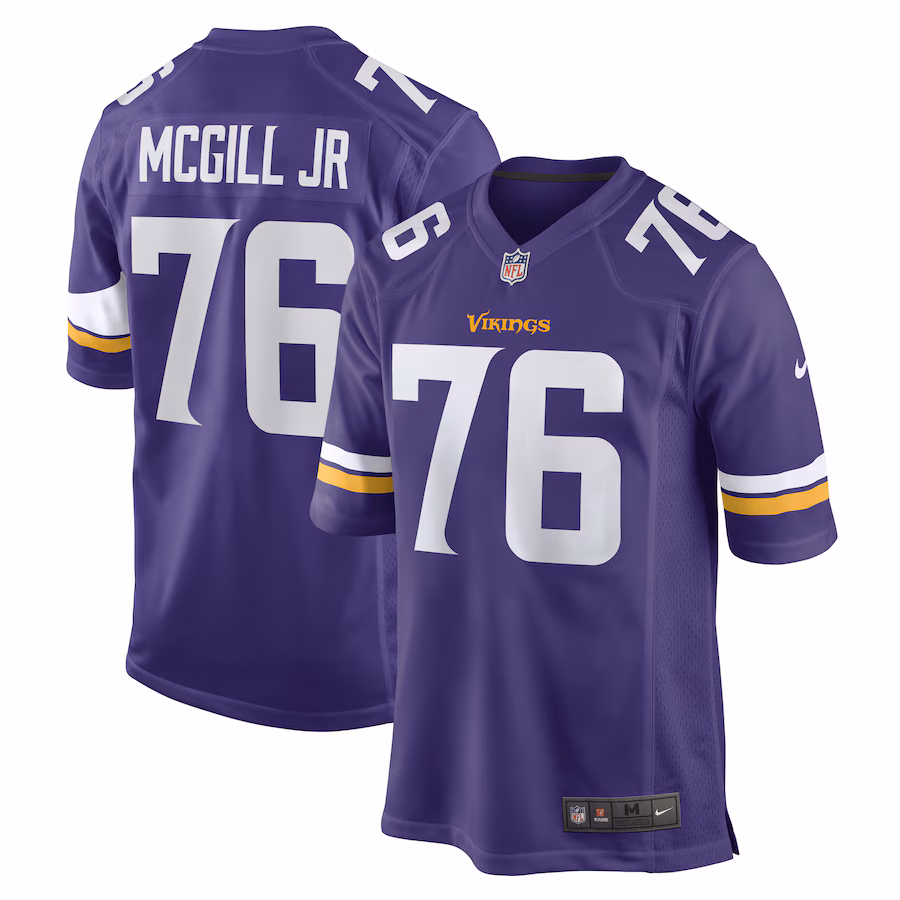 Men's Minnesota Vikings T.Y. McGill Jr. Nike Purple Game Player Jersey - Puhuasuan