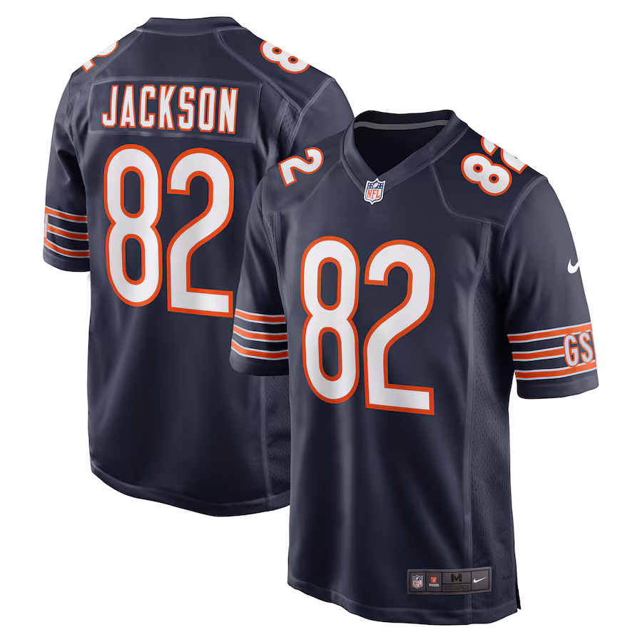 Men's Chicago Bears John Jackson Nike Navy Game Jersey - Puhuasuan