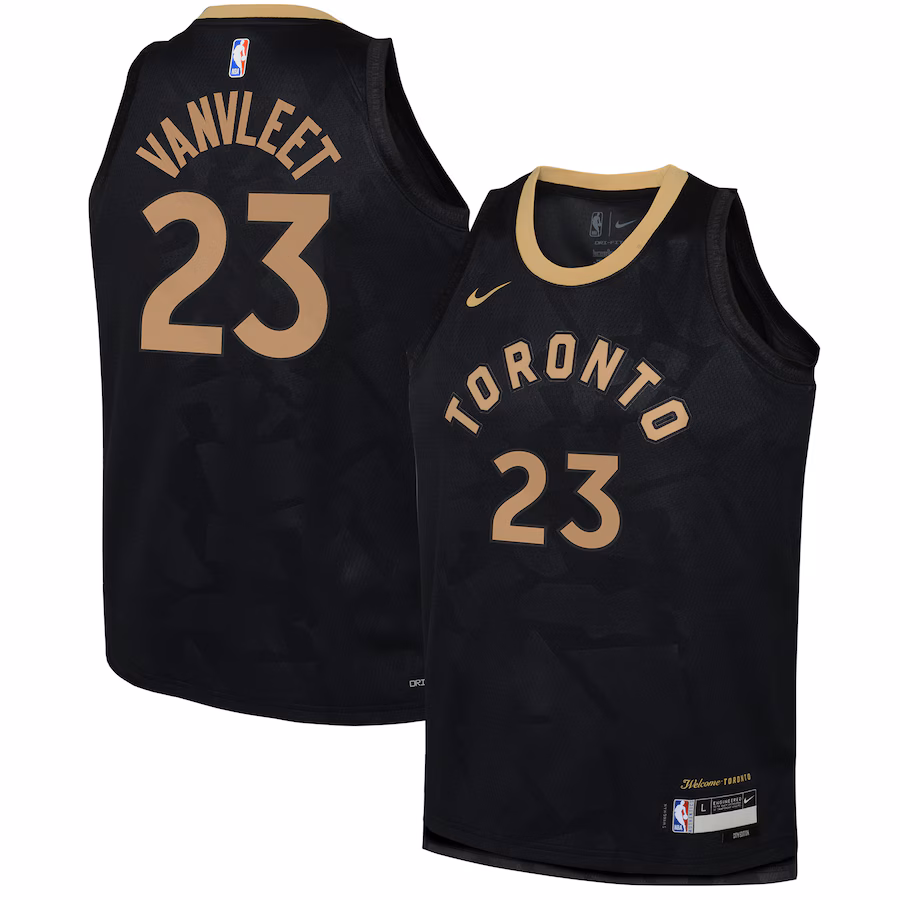 Youth Toronto Raptors Fred VanVleet Nike Black 2022/23 Swingman Jersey - City Edition - Puhuasuan