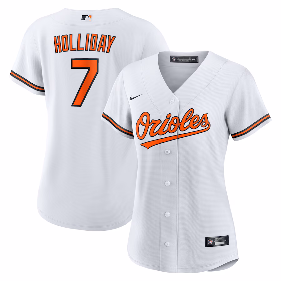 Women's Baltimore Orioles Jackson Holliday Nike White Home Replica Player Jersey - Puhuasuan