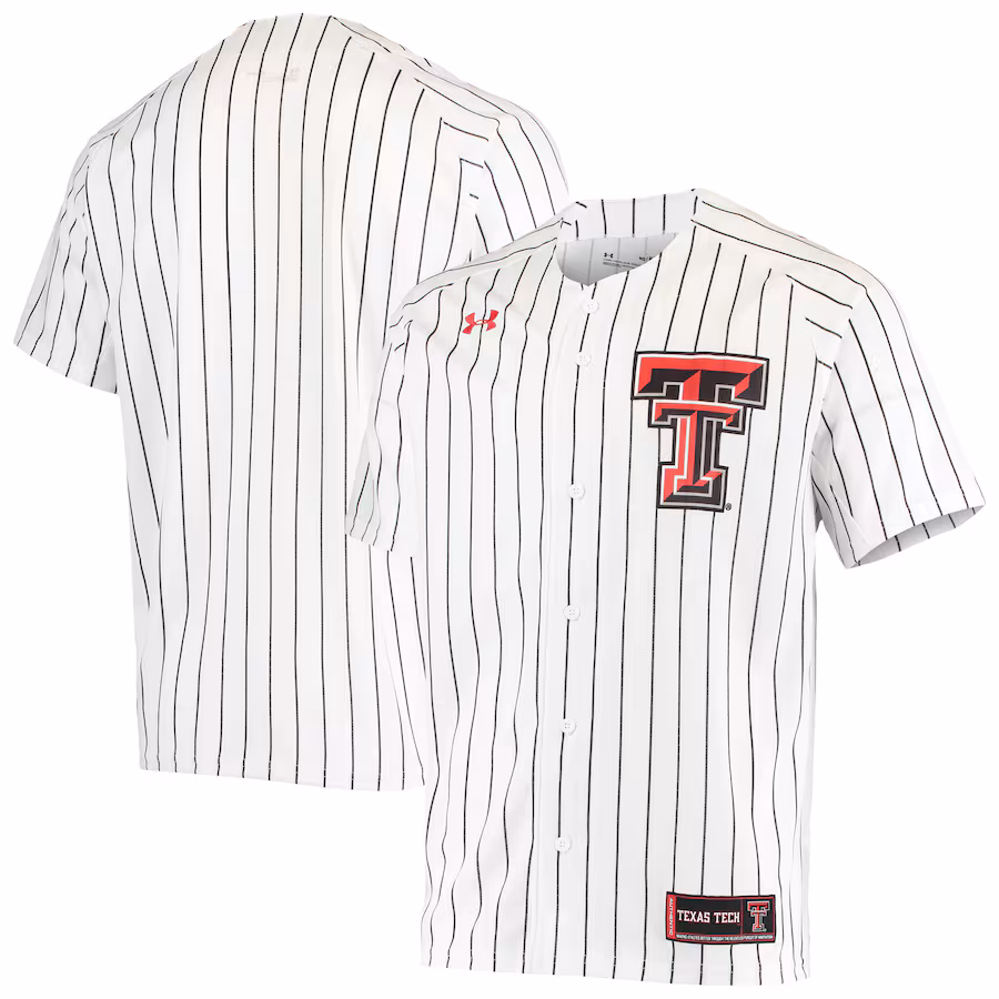 Men's Under Armour White Texas Tech Red Raiders Replica Performance Baseball Jersey - Puhuasuan