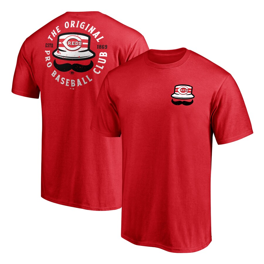 Men's Cincinnati Reds Red Hometown Collection Stache T-Shirt - Puhuasuan