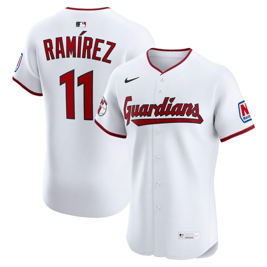 Men's Cleveland Guardians Jose Ramirez Nike White Home  Elite Jersey - Puhuasuan