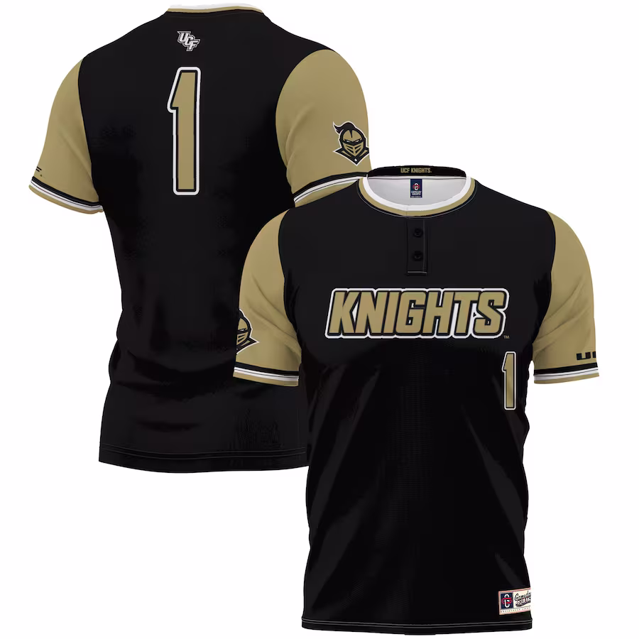 #1 UCF Knights GameDay Greats Lightweight Softball Jersey - Black - Puhuasuan