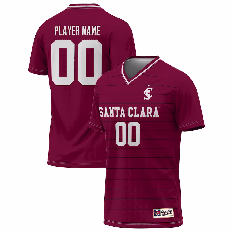 Santa Clara Broncos GameDay Greats NIL Pick-A-Player Lightweight Soccer Jersey - Maroon - Puhuasuan