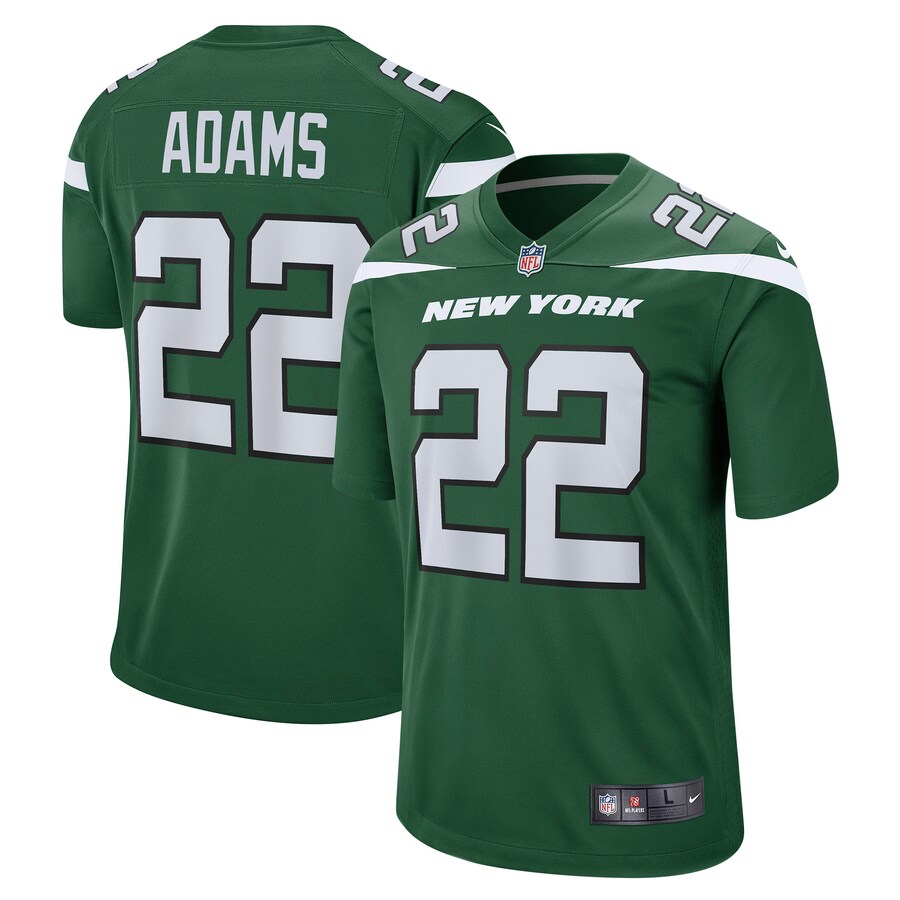 Men's New York Jets Tony Adams Nike Gotham Green Game Player Jersey - Puhuasuan