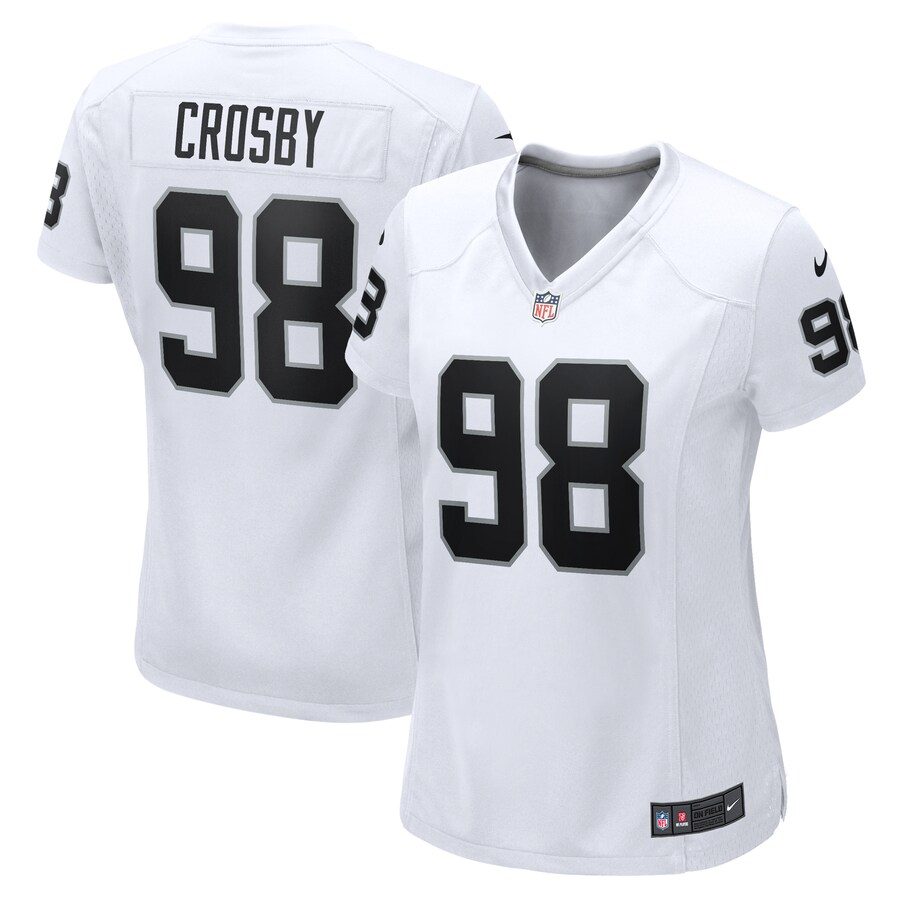 Women's Las Vegas Raiders Maxx Crosby Nike White Game Jersey - Puhuasuan