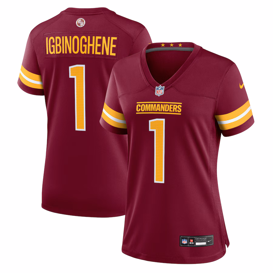 Women's Washington Commanders Noah Igbinoghene Nike Burgundy Game Jersey - Puhuasuan