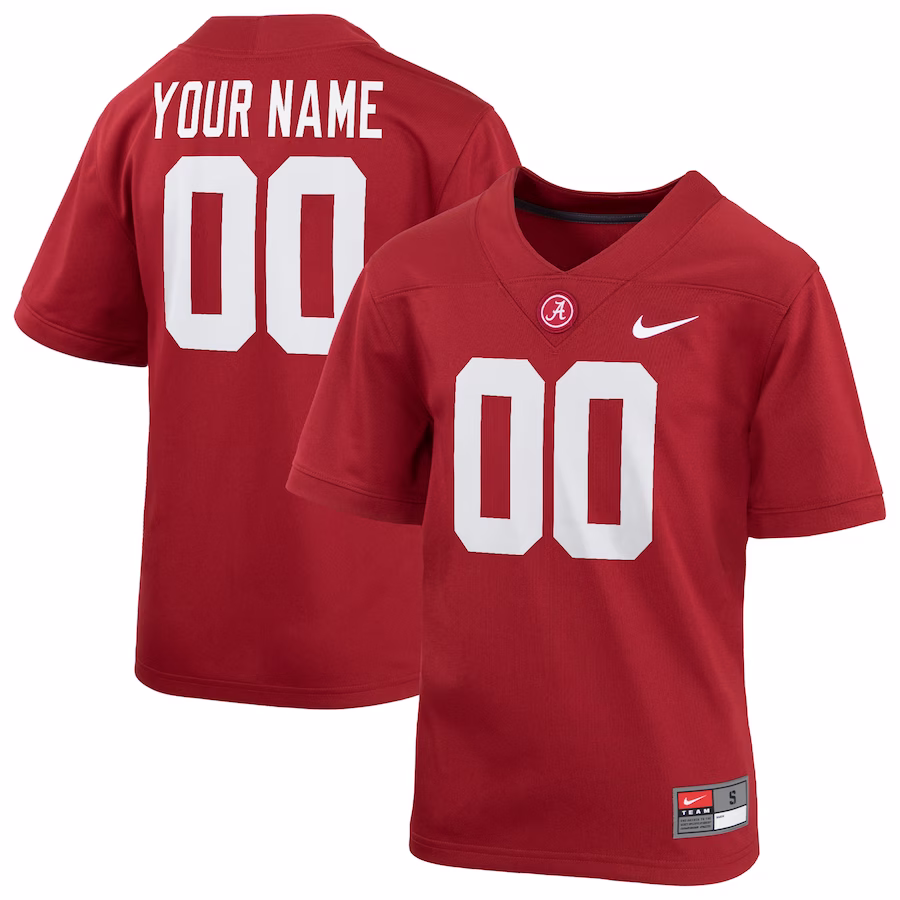 Alabama Crimson Tide Nike Youth  Custom Football Game Jersey �?Crimson - Puhuasuan