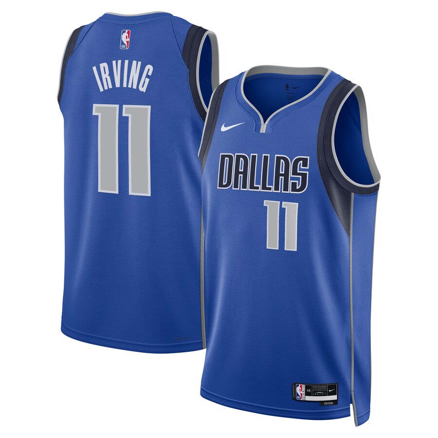 Unisex Dallas Mavericks Kyrie Irving Nike Blue Badge Swingman Replica Jersey - Icon Edition - Puhuasuan