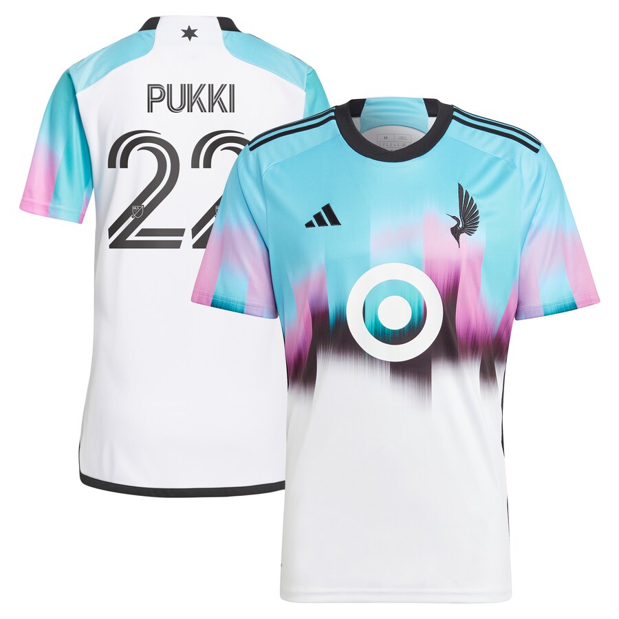 Men's Minnesota United FC Teemu Pukki adidas White 2024 The Northern Lights Kit Replica Player Jersey - Puhuasuan