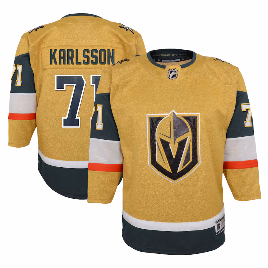 Youth Vegas Golden Knights William Karlsson Gold Home Premier Player Jersey - Puhuasuan