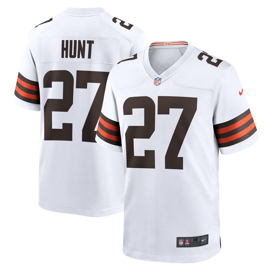 Men's Cleveland Browns Kareem Hunt Nike White Game Player Jersey - Puhuasuan