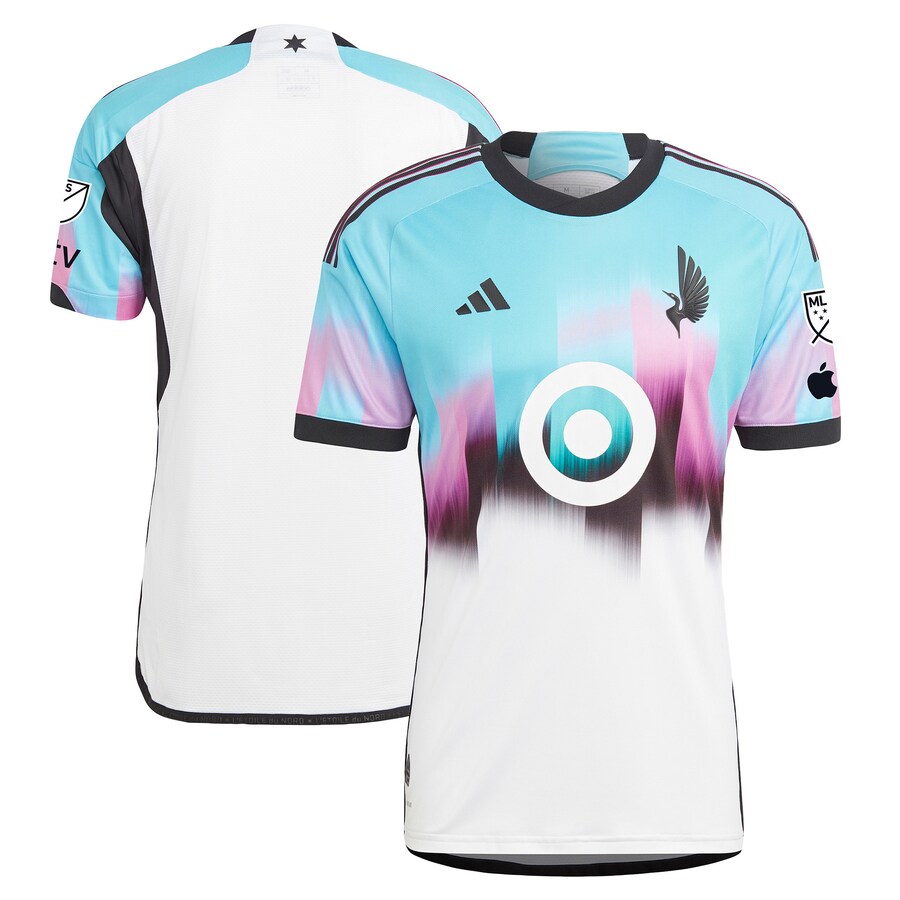 Men's Minnesota United FC adidas White 2023 The Northern Lights Kit Authentic Jersey - Puhuasuan