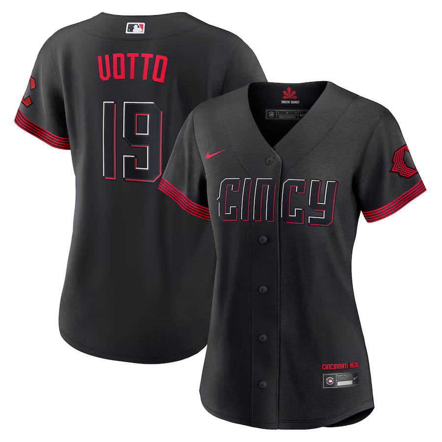 Women's Cincinnati Reds Joey Votto Nike Black City Connect Replica Player Jersey - Puhuasuan