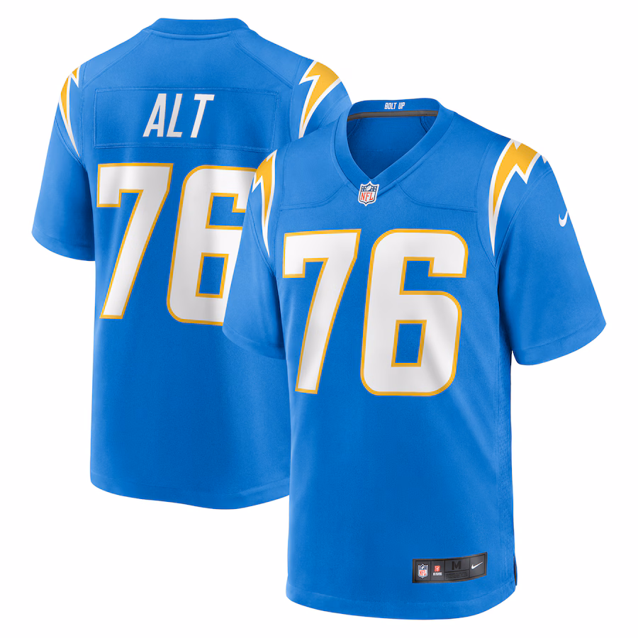 Men's Los Angeles Chargers Joe Alt Nike Powder Blue Player Game Jersey - Puhuasuan
