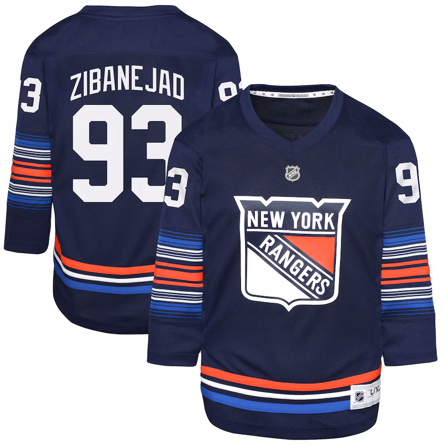 Youth New York Rangers Mika Zibanejad Navy Alternate Replica Player Jersey - Puhuasuan