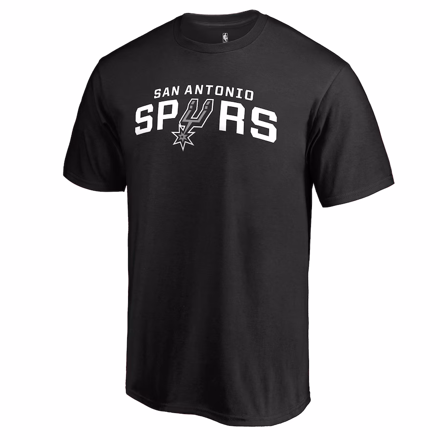 Men's San Antonio Spurs Black Secondary Logo T-Shirt - Puhuasuan